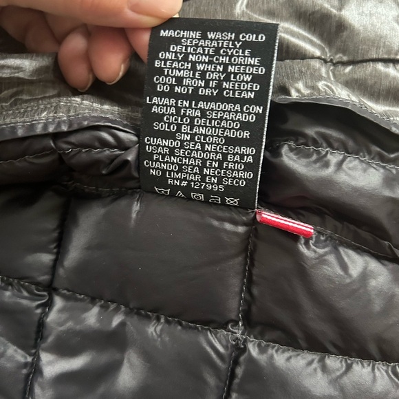 Hawke Co. Mens Duck Down Puffer Vest Gray Small Full Zip Pockets - Picture 5 of 9